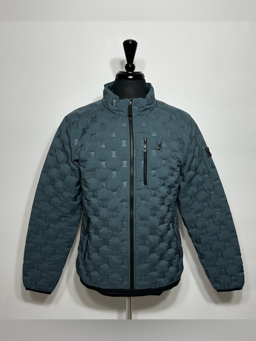 EXC! Spyder Men’s M Zenith 700 Duck Down 3D Jacket Slate Blue Lightweight $215